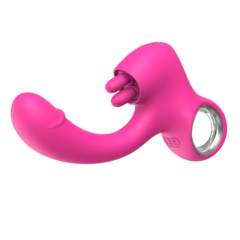  2 in 1 Powerful Clitoral Tongue vibrator G spot Stimulator licking vibrator Sex Toy for women