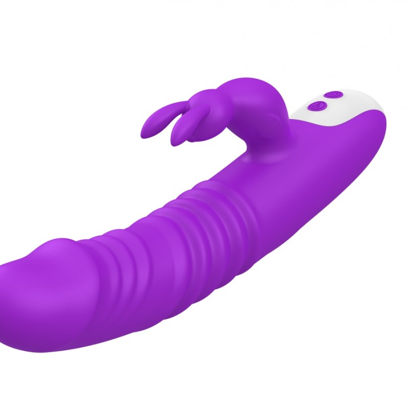 New Design Stretch G Spot Rabbit Vibrator 10 Vibration Modes Realistic Dildo USB Rechargeable Vibrator for Women