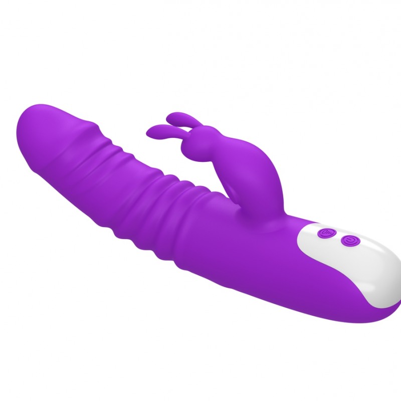 New Design Stretch G Spot Rabbit Vibrator 10 Vibration Modes Realistic Dildo USB Rechargeable Vibrator for Women