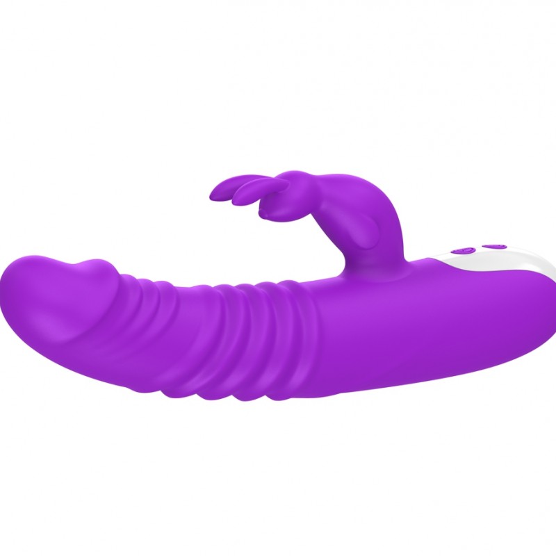 New Design Stretch G Spot Rabbit Vibrator 10 Vibration Modes Realistic Dildo USB Rechargeable Vibrator for Women