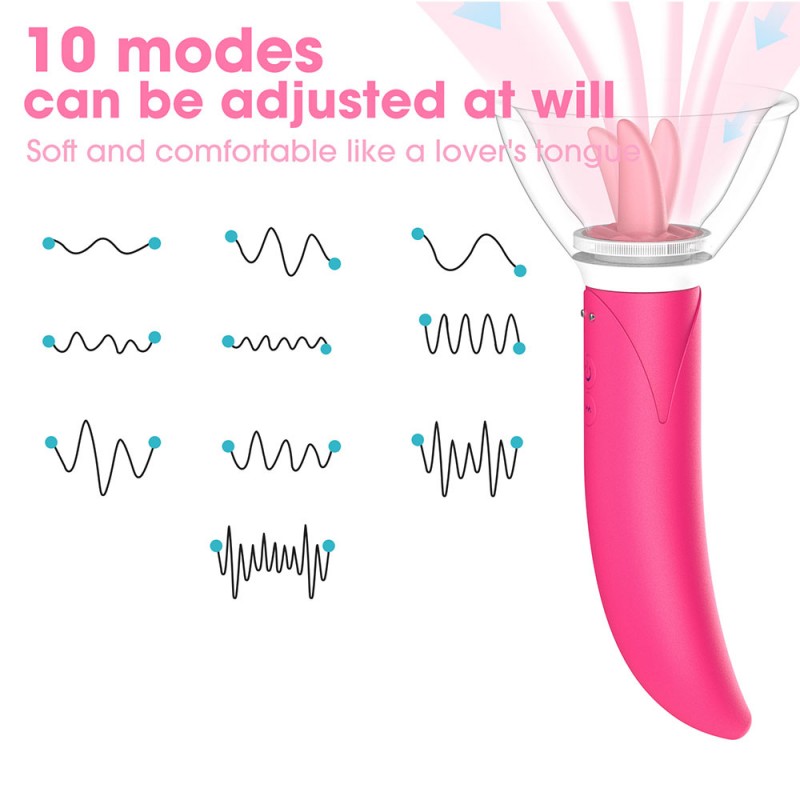 Silicone Tongue Adult Products Vibrator G-spot Oral Sex Toys For Woman Nipple Sucking Clitoral Stimulator Sex Licking Tongue Sucker vibrator