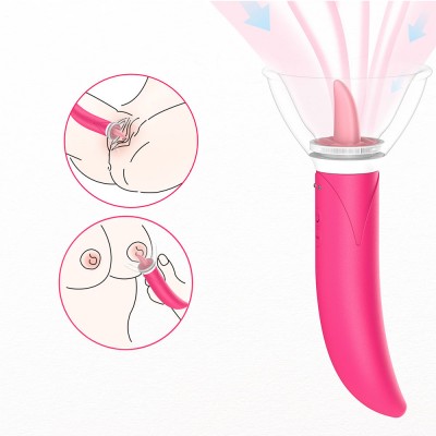 Silicone Tongue Adult Products Vibrator G-spot Oral Sex Toys For Woman Nipple Sucking Clitoral Stimulator Sex Licking Tongue Sucker vibrator